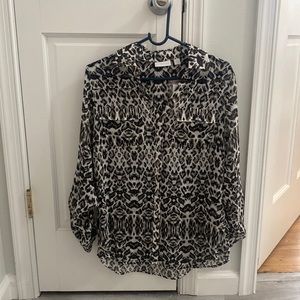 Black and white Leopard print shirt